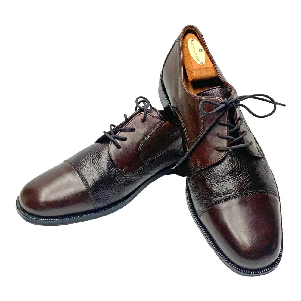BOSTONIAN 27848 Marco‎ Brown Leather Cap Toe Dress Oxfords